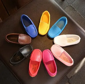 

2019 spring boy casual shoes light dance peas shoes children shoes girls solid color princess soft sole baby shoes kids loafers