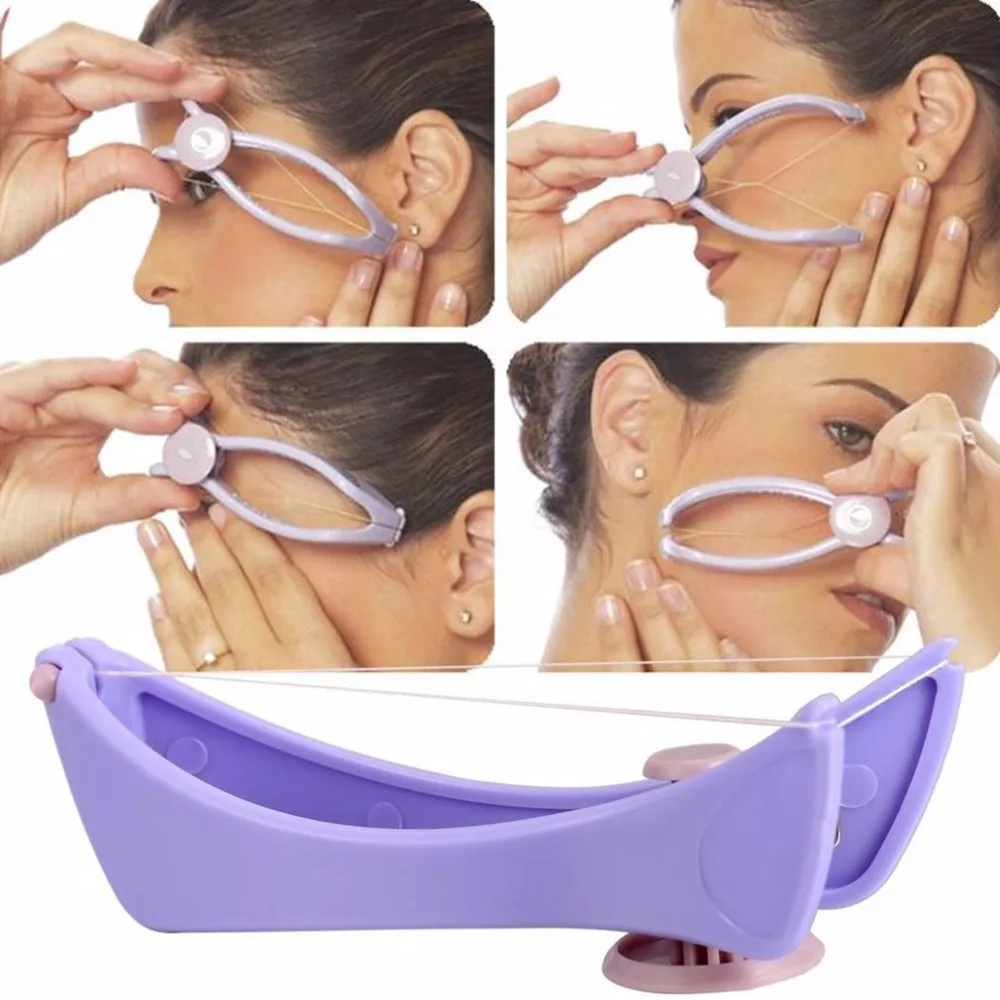Mini Facial Hair Remover Spring Threading Face Defeatherer Hair Removal Epilator DIY Makeup Beauty Tool for Women Cheeks Eyebrow