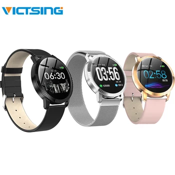 

Fashion Smart Watch Women Large Screen Waterproof IP67 Heart Rate Blood Pressure Tracker Wristband for iPhone/Xiaomi