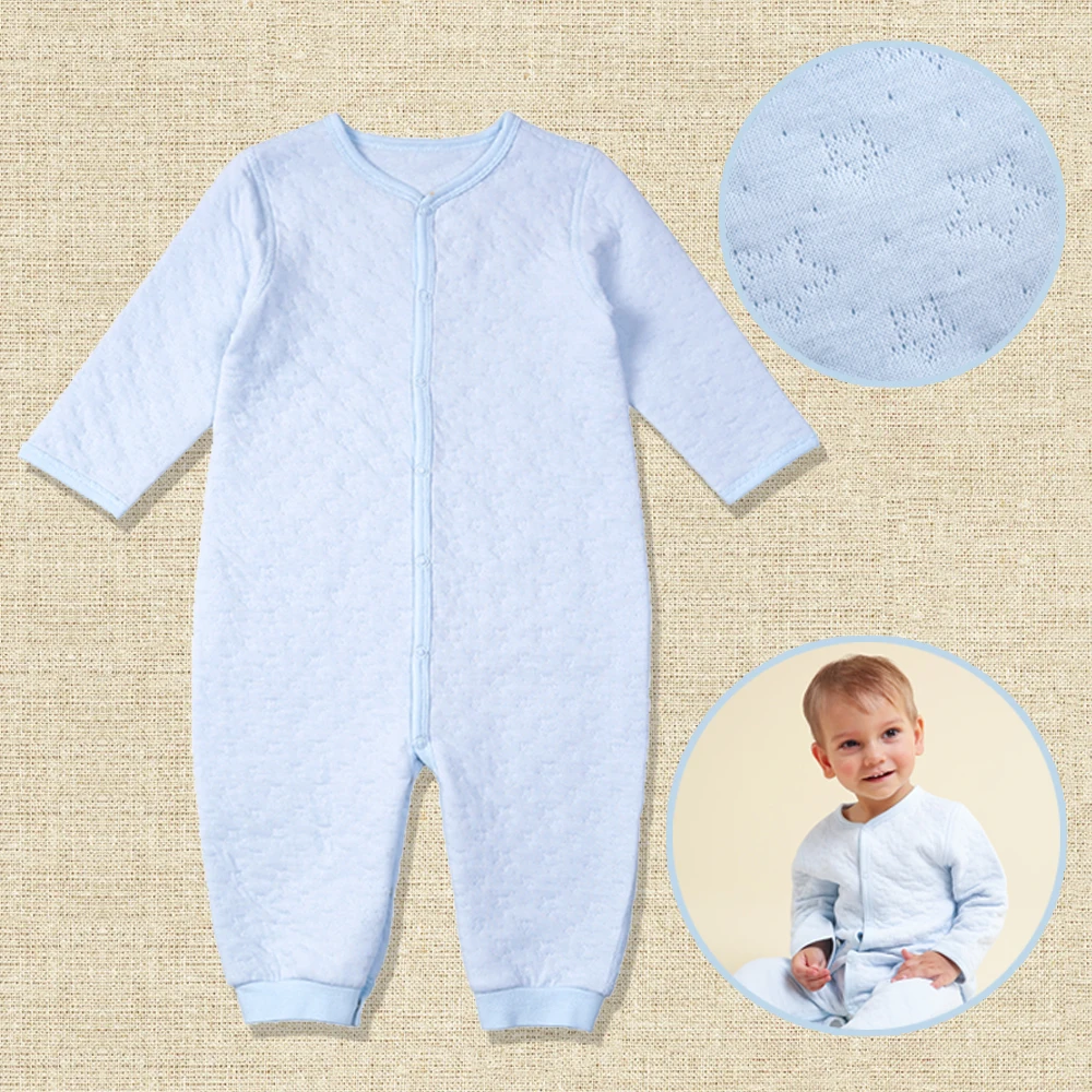 i-baby Premium Matelasse PIMA COTTON Baby Romper Cashmere Like Cotton Outfit Long Sleeve Newborn Cloth, Packed in Box