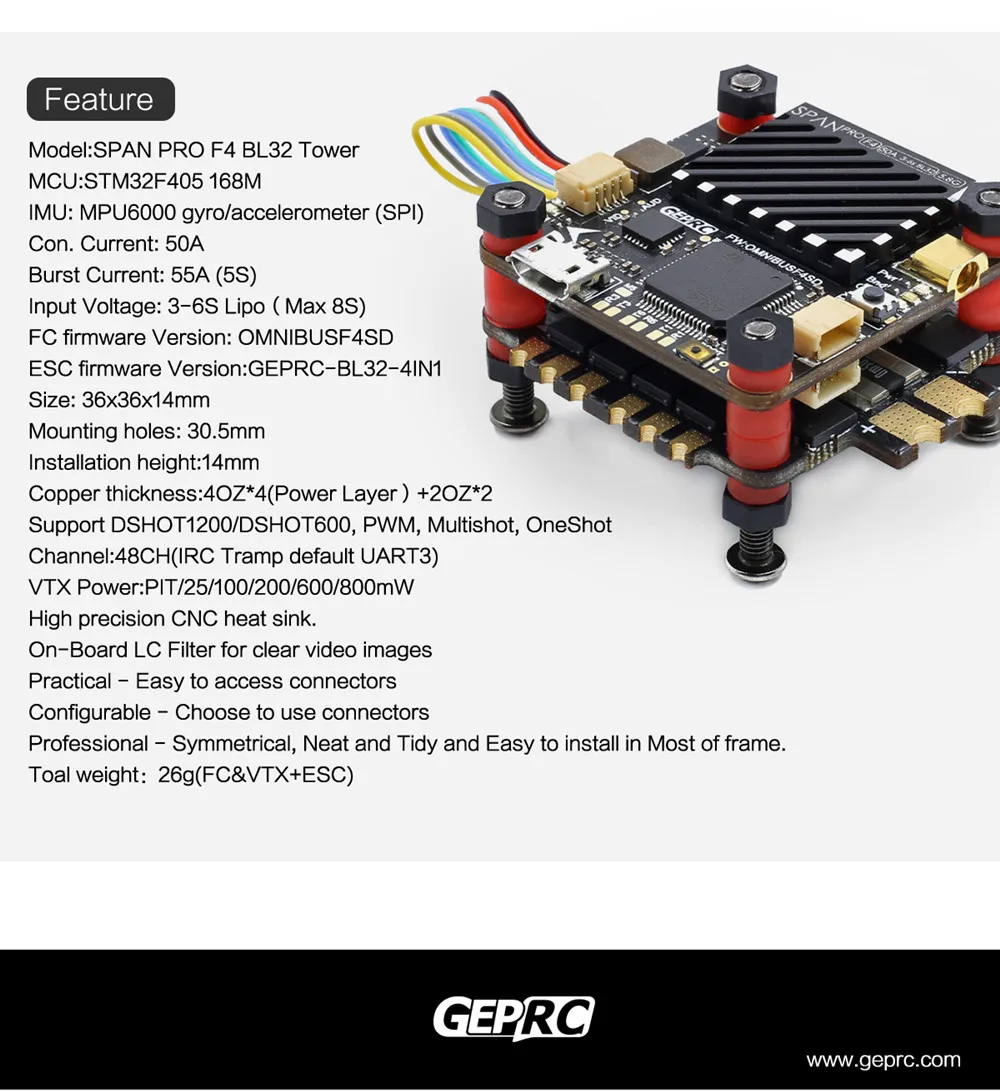 Gprc span pro flytower blheli_32 4in1 3-6