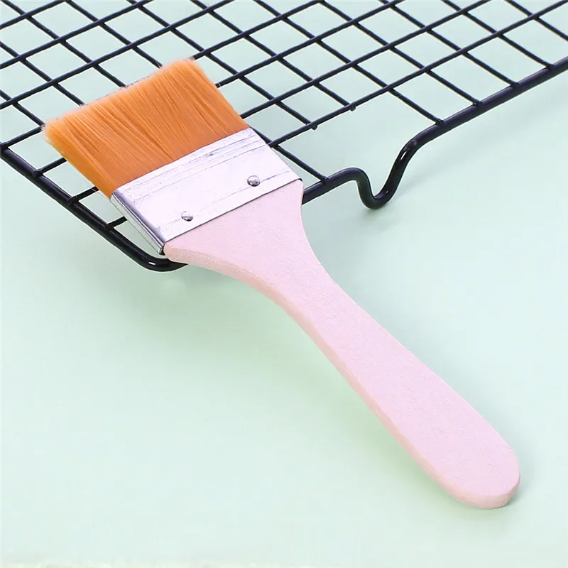 12 Sets / Set Of Wooden Wool Barbecue Brush Refined Barbecue Cookware Supplies Artist Brush Oil Painting Brush