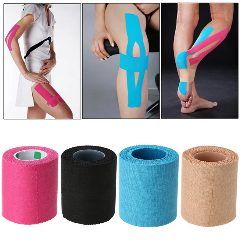 

5CMX 5M Sport Serrated Tape Kinesiology Cotton Elastic Muscle Bandage Strain Injury Muscle Sticker Holder Care Therapeutic