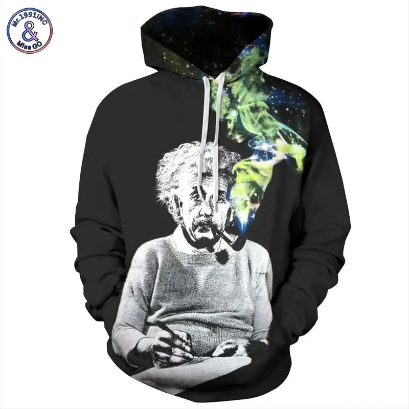 

Mr.1991INC Einstein Hoodies Men/Women Sweatshirts 3d Print Einstein Smoking Thin Unisex Hooded Tracksuits Tops Pullovers