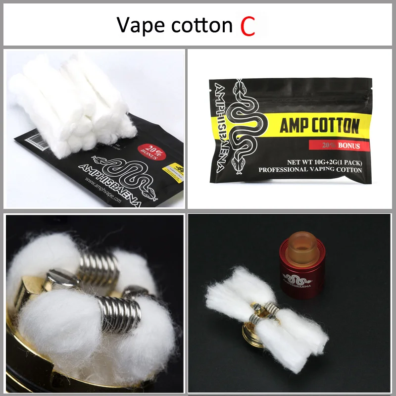 youthvape органический хлопок для Ecigarette rebuildable RDA RBA DIY распылитель пара хлопок очистки Замена