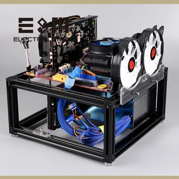 

PC Test Bench Open Frame Computer Case For DIY Mod MATX M ATX Motherboard Overlock Water Cooling PCI Hard Disk Fan Standard