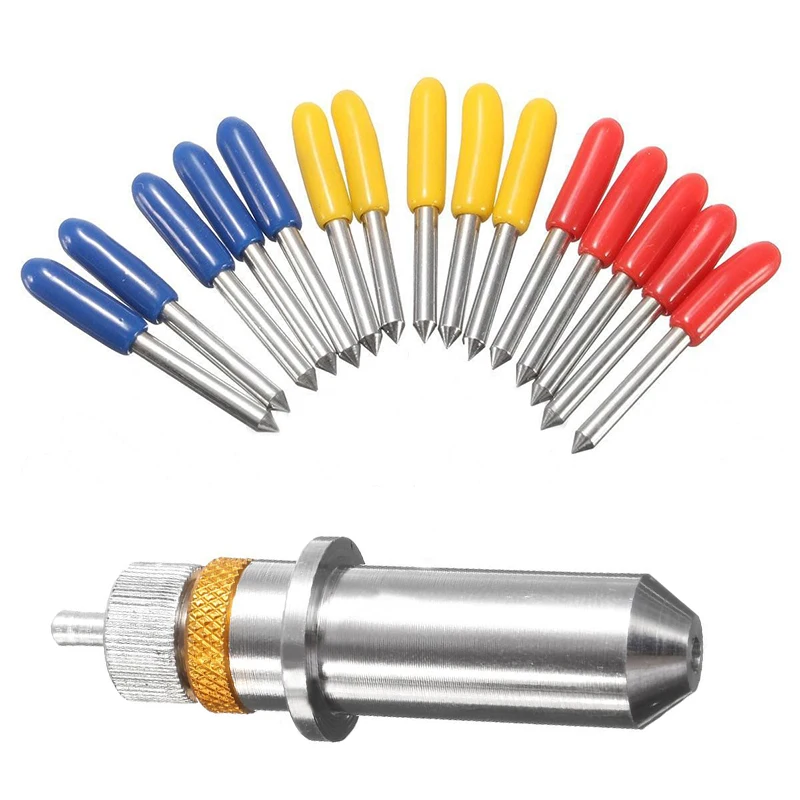 15pcs 30/45/60 Degree Plotter Cutter Blade + Holder For Roland Vinyl Cutter Power Tools 15pcs 30/45/60 Degree Plotter Cutter Blade + Holder For Roland Vinyl Cutter Power Tools