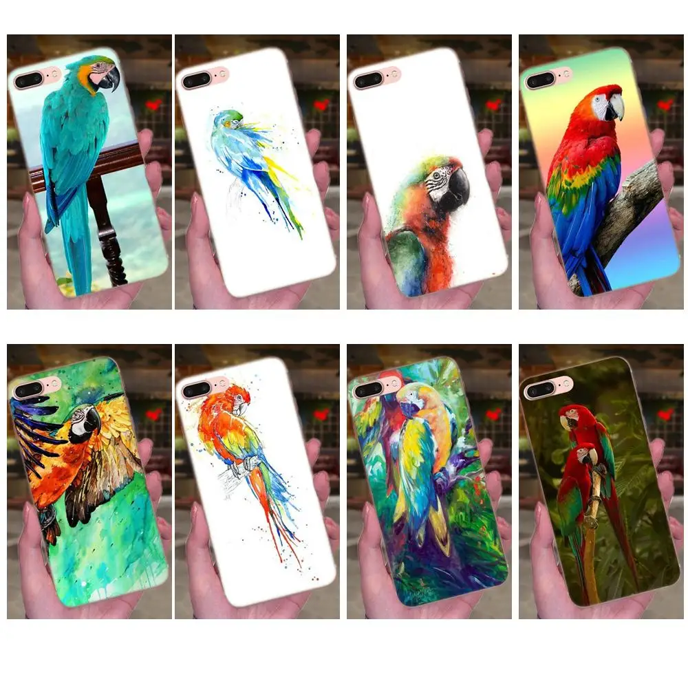 

Best Macaw Parrot Bird Watercolor For Galaxy J1 J2 J3 J330 J4 J5 J6 J7 J730 J8 2015 2016 2017 2018 mini Pro Soft TPU Fashion