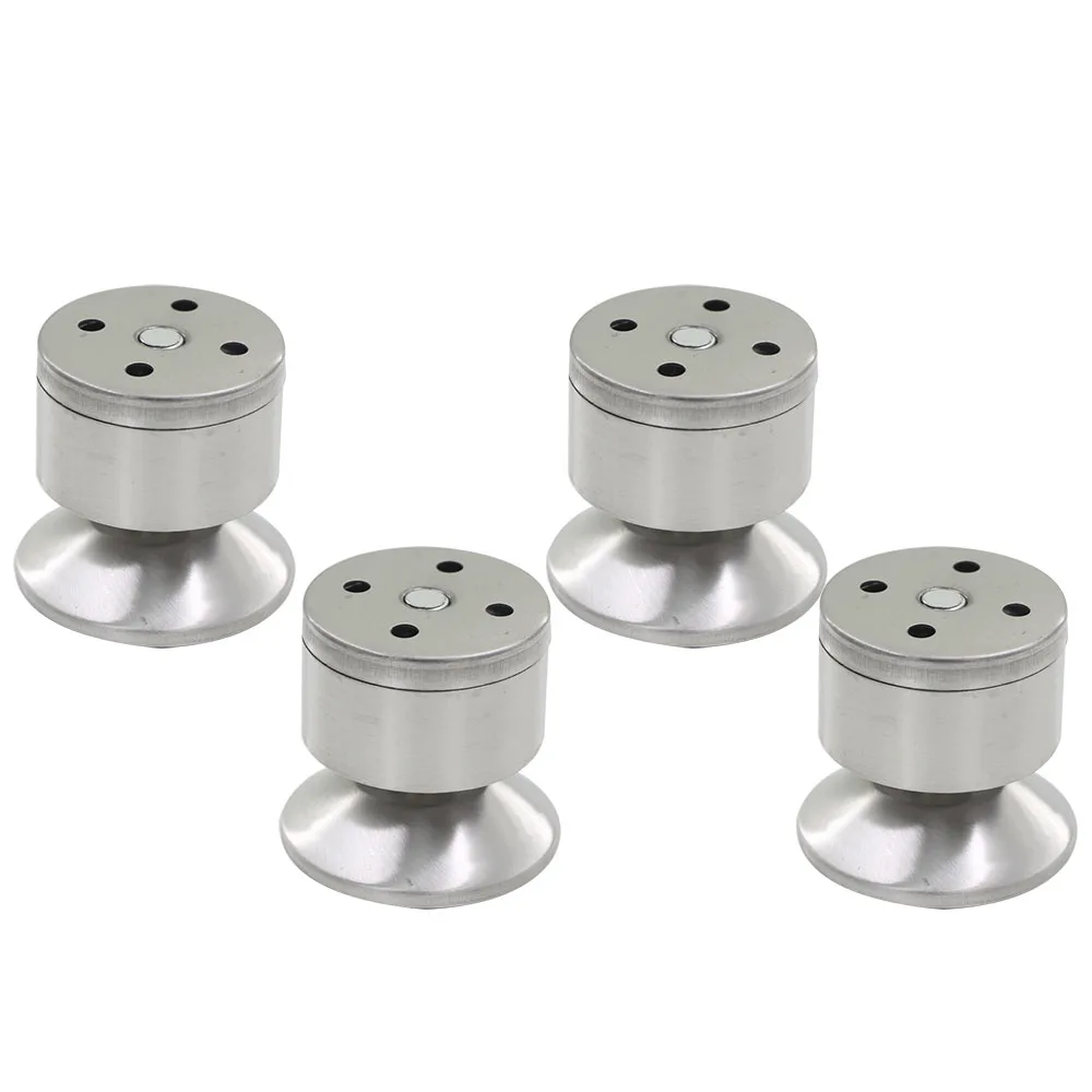 4pcs 60mm Height Adjustable Legs Feet Silver Tone Stainless