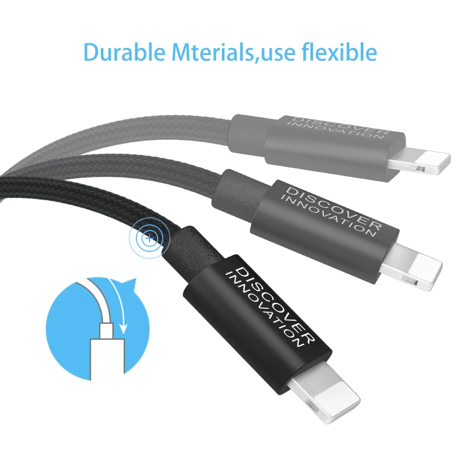 NILLKIN الهاتف المحمول الكابلات ل فون 5 s 5 se 6 6 s USB كابل بيانات لباد فون xr x xs 7 8 زائد 2.4A سريع كابل شحن