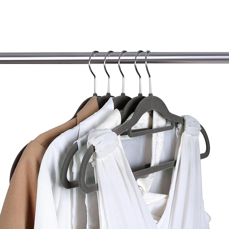 45CM Men's Suit Velvet Hanger With Tie Holder Large Storeage Coats