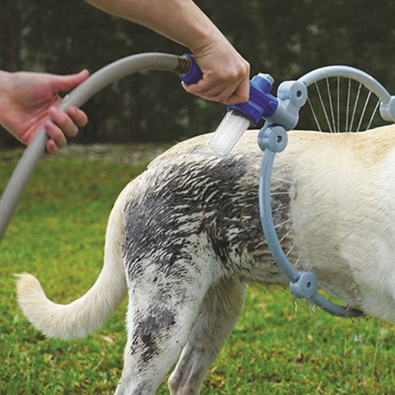 Pet Dog Cat Bathing Cleaner 360 Degree Shower Tool Kit Cleaning Woof