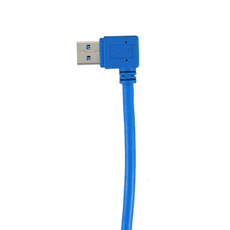 USB 3,0 A Женский до 90 градусов прямоугольный USB A мужской удлинитель с винтовыми отверстиями(синий