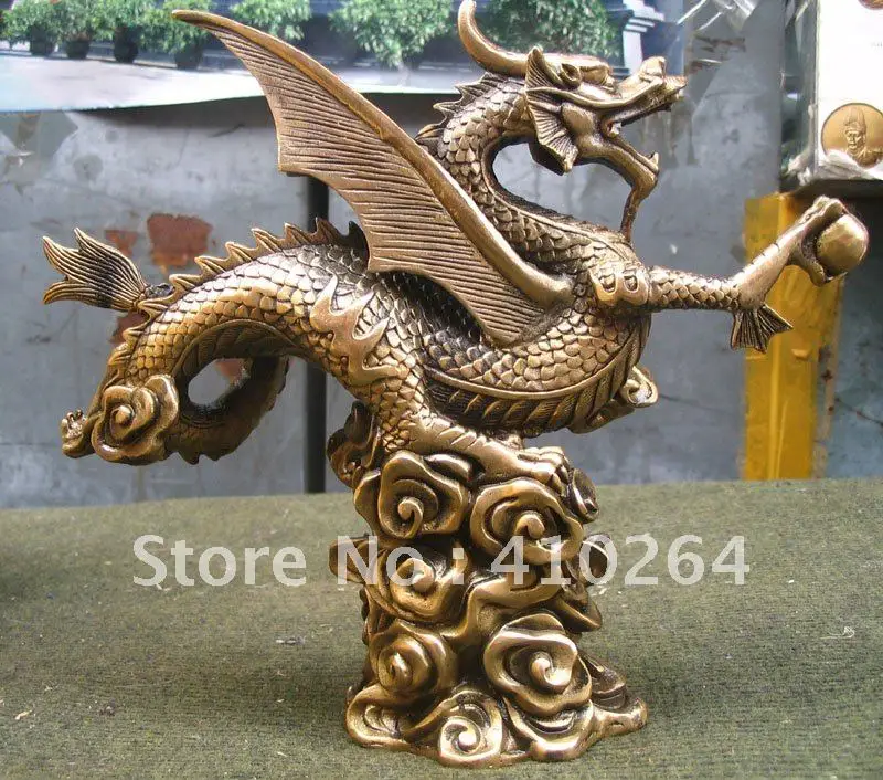 

0116P [old craft ] Fast shipping Chinese Antique dragon Bronze Statues (A0314)