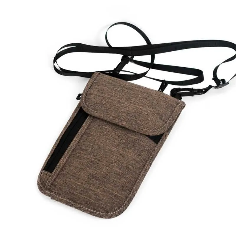 LHLYSGS Brand Hanging Neck Passport Pack Women Travel Multifunction