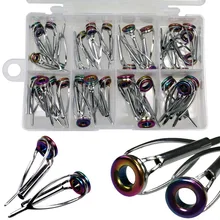 40Pcs 1.8mm-3.2mm Colorful Fishing Rod Tip Tops Repair Kit Rainbow Double Ceramic Ring Spinning Casting Fishing Pole Rod Tips 40Pcs 1.8mm-3.2mm Colorful Fishing Rod Tip Tops Repair Kit Rainbow Double Ceramic Ring Spinning Casting Fishing Pole Rod Tips