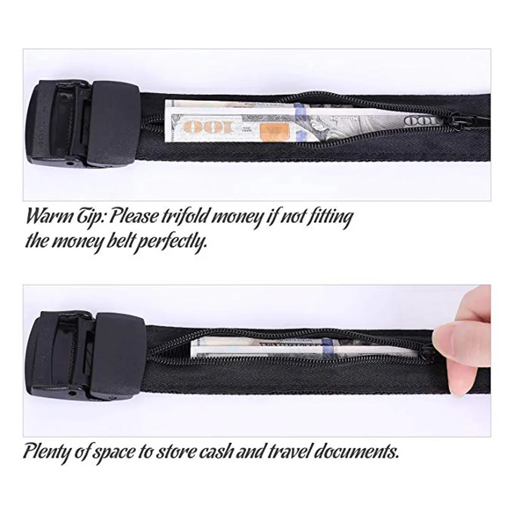 

2019 Luxury Men Women Nylon Waist Chain Belt GG Travel Security Money Belt Hidden Money Pocket Anti-Theft Wallet Dropshipping