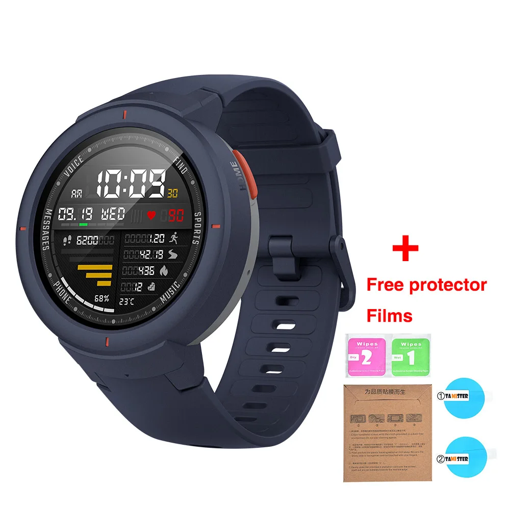 Новые [международные] умные часы Huami AMAZFIT Verge 3 Alexa gps IP68 Водонепроницаемые многофункциональные спортивные Смарт-часы трекер здоровья - Цвет: Синий