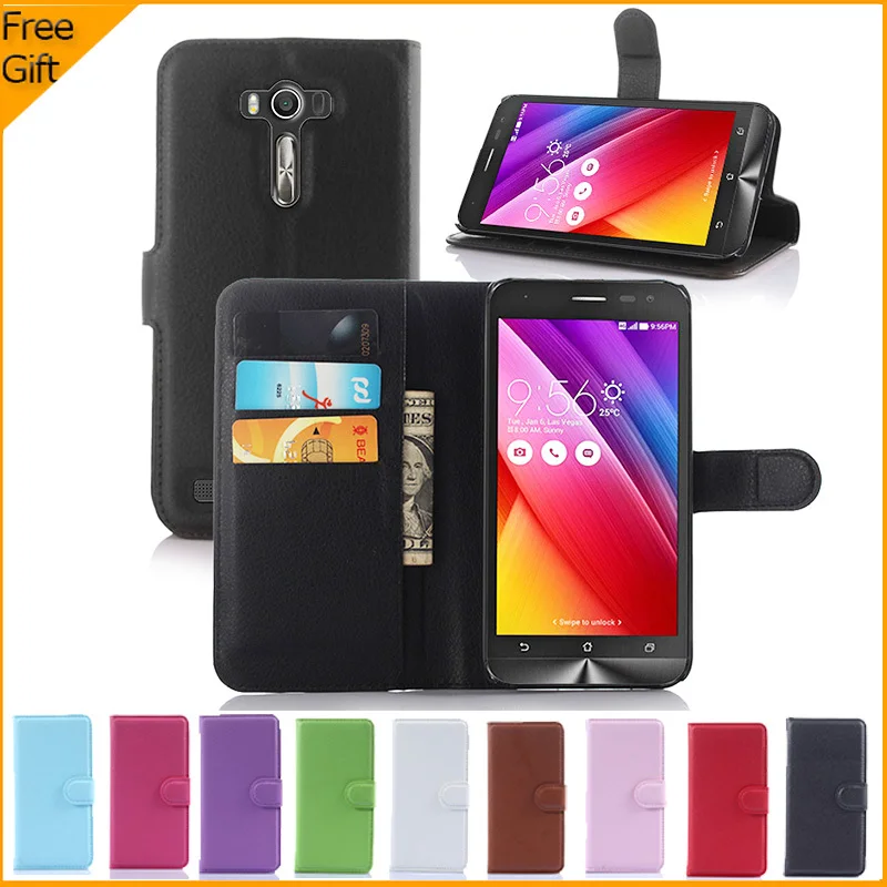 

Luxury Wallet Flip PU Leather Case Cover For Asus Zenfone 2 Laser ZE500KL ZE500KG Case Cell Phone Back Cover With Card Holder