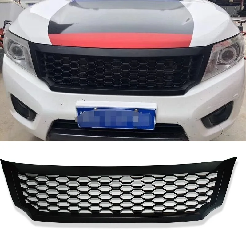 FRONT MASK ABS MATTE BLACK RACING GRILLE GRILLS FIT FOR NISSAN NAVARA