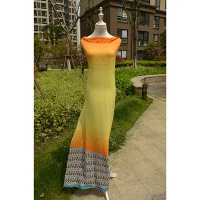 1 метр Китайский ветер градиент позиционирования шифоновая ткань с принтом для ткань для шарфа DIY костюм ханьфу, косплей Tissu - Цвет: 38