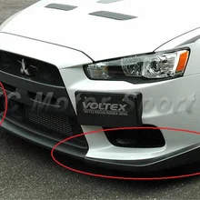 Автомобильные аксессуары VTX углеродное волокно Стиль Передний Бампер Обложка 2 шт. подходит для 2008-2012 Evolution X EVO 10 передней губы крышка