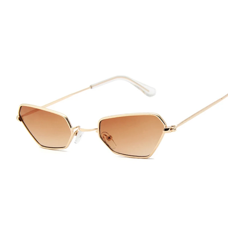 

Vintage Small Cat Eye Sunglasses Women Luxury Brand Black Gold Frame Sun Glasses Female Male Pink Yellow Shades Coulos