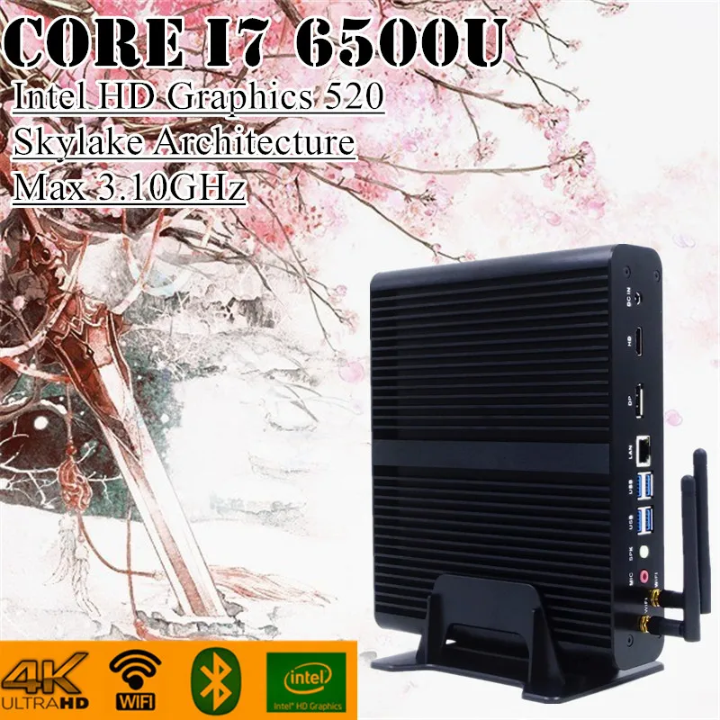 Lowest Price Intel HD Graphics 520 Skylake Architecture Windows 10 Topton Core i7 6500U Max 3.1GHz Fanless Mini PC 300M Wifi+Bluetooth Lowest Price Intel HD Graphics 520 Skylake Architecture Windows 10 Topton Core i7 6500U Max 3.1GHz Fanless Mini PC 300M Wifi+Bluetooth
