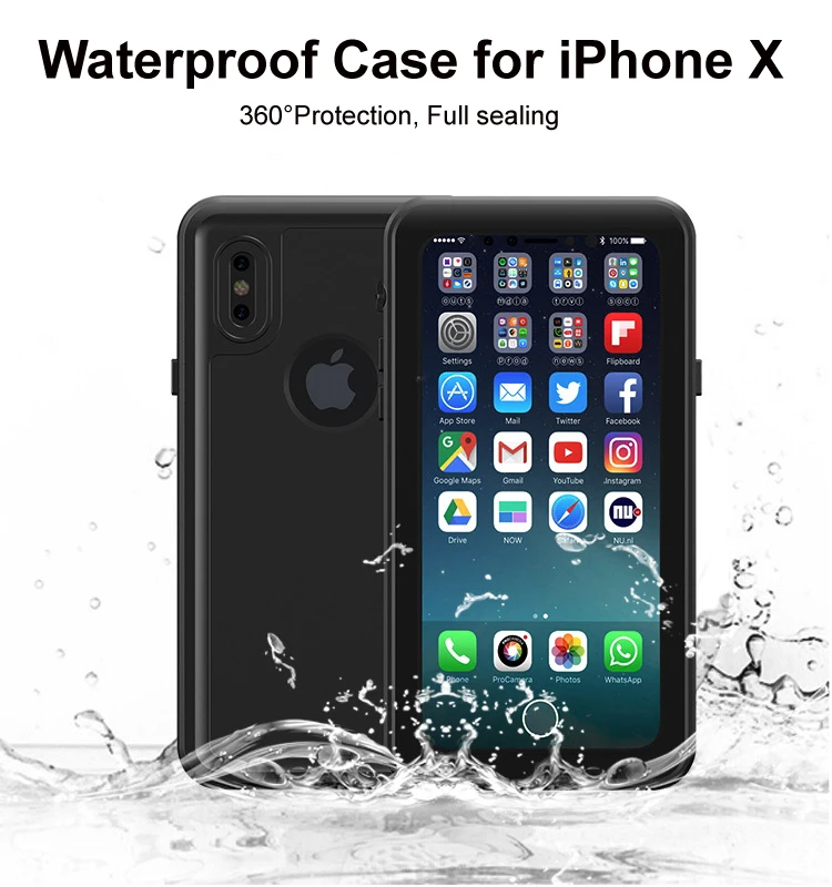 20.100% Waterproof For iPhone 8 Plus Case 8Plus 5.5 4.7 inch Screen Protector For iPhone 7 Case Original Phone Protection Cover