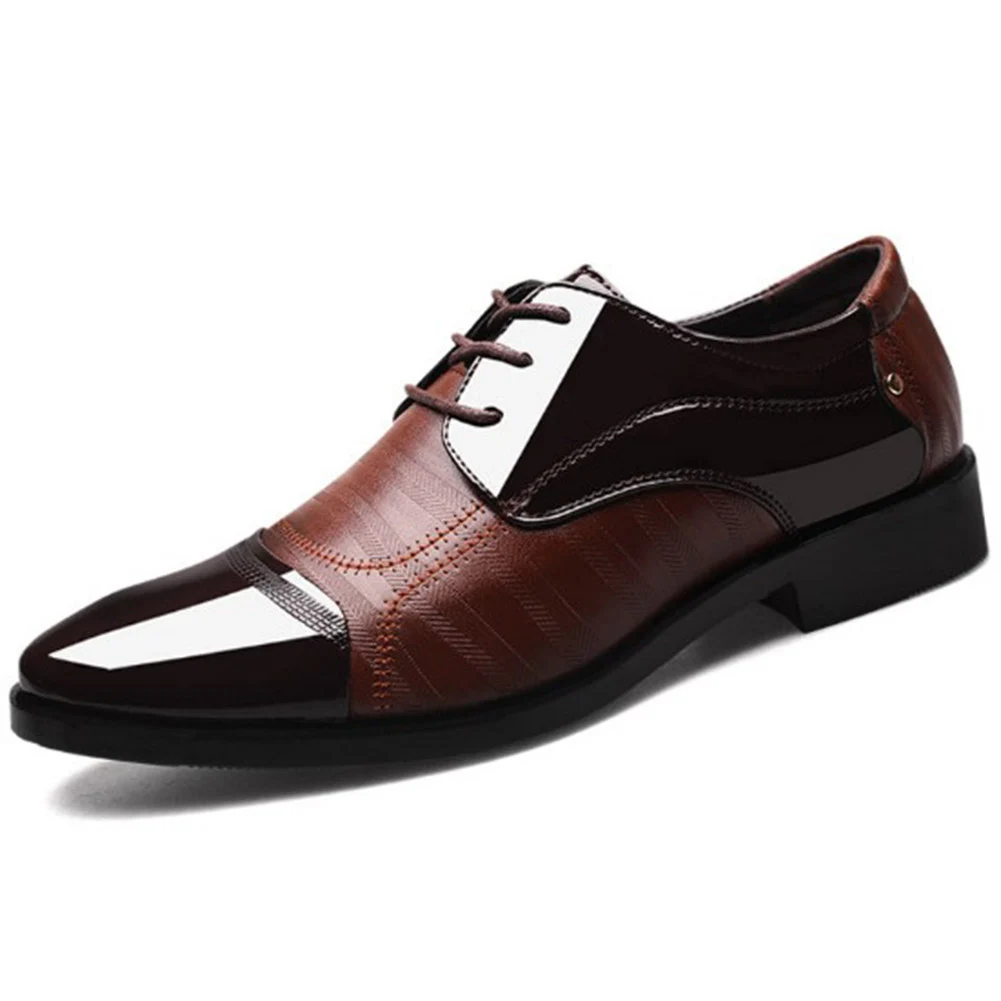 Men's dress shoes 2018 new Leather Low Help Men Business Dress shoe
