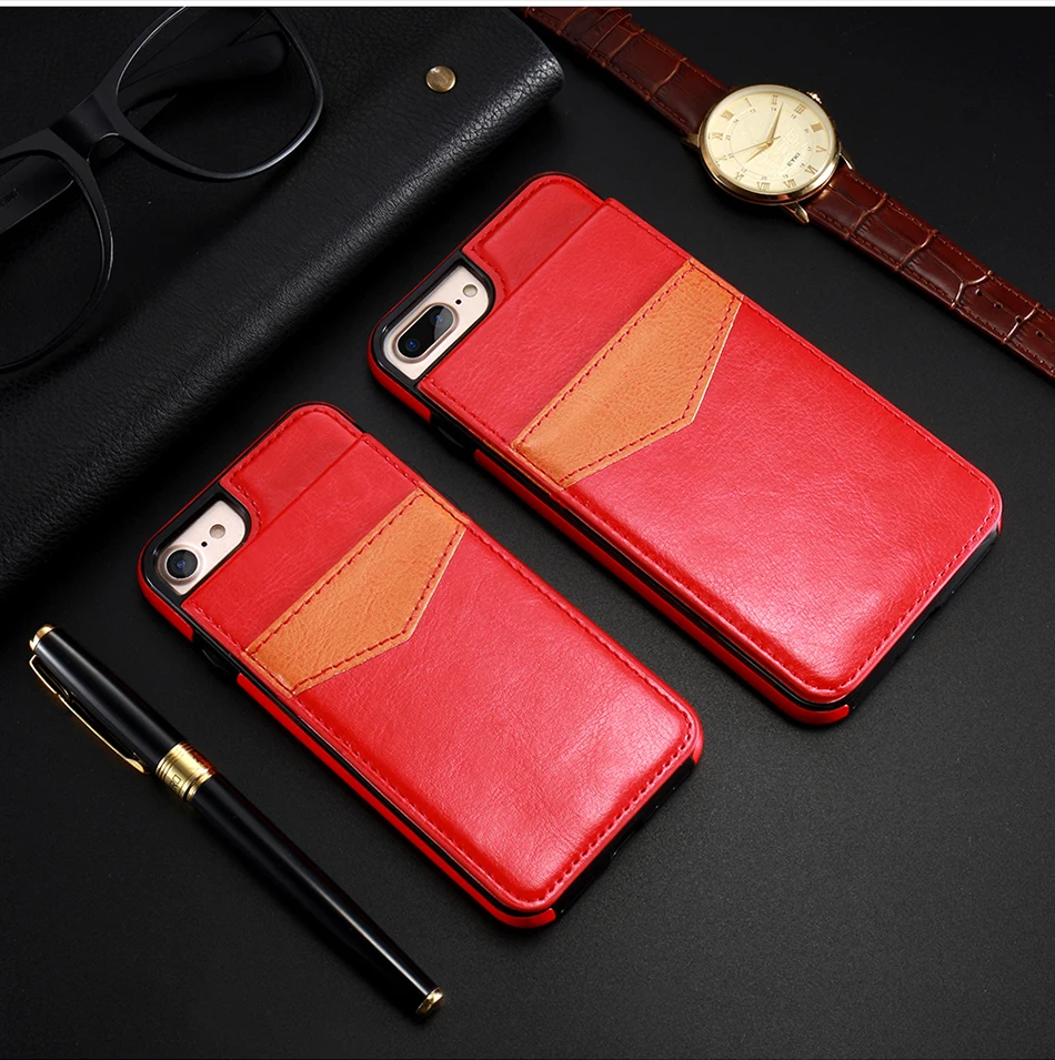 Phone Case Luxury Flip Leather Wallet Cases For iPhone X 7 6 6s 8 Pl