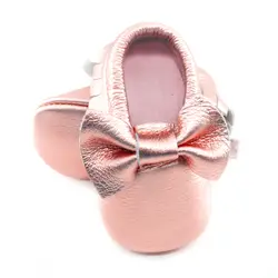 Новые детские мокасины из натуральной кожи обувь новорожденного мальчика Девочки ботинки для самых маленьких обувь для младенцев