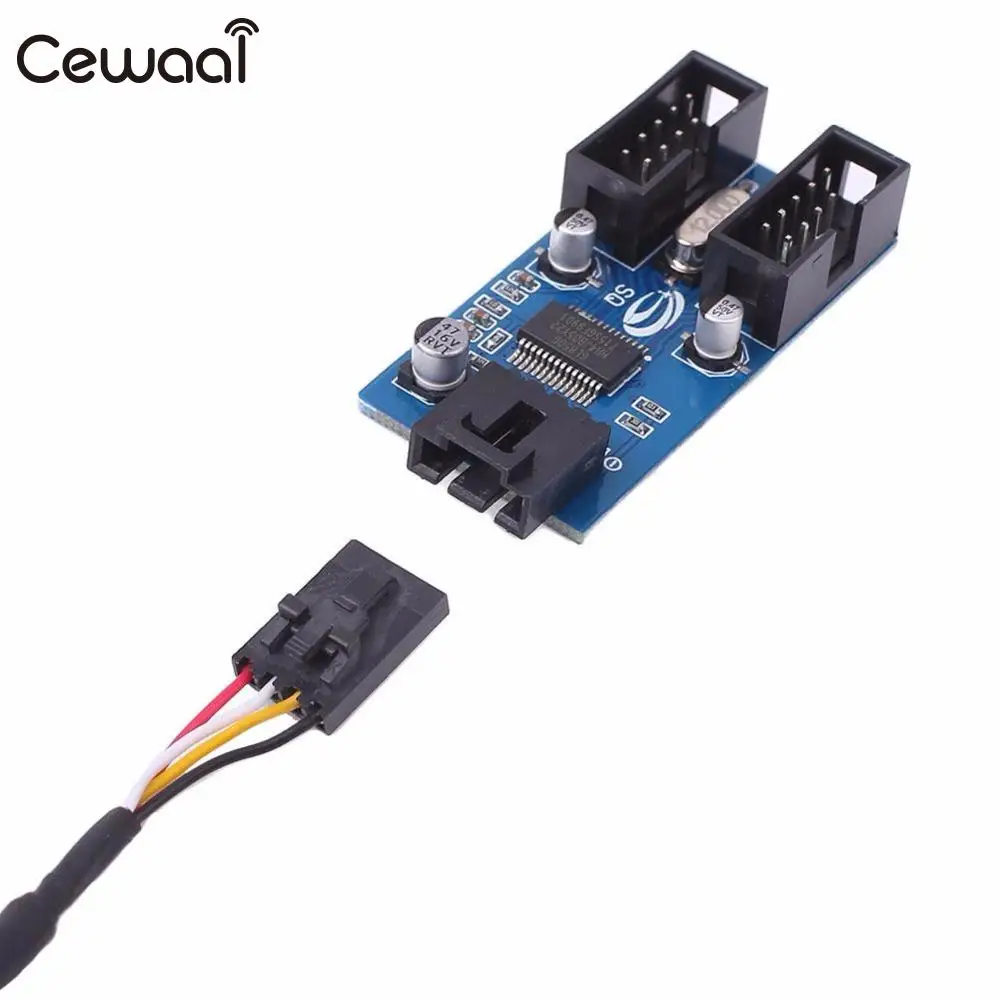 Cewaal материнская плата USB 9Pin интерфейс сплиттер 1 к 2 Удлинительный кабель