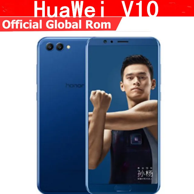 

International Firmware HuaWei Honor V10 4G LTE Cell Phone Kirin 970 Android 8.0 5.99" FHD 2160*1080 6GB RAM 128GB ROM NFC