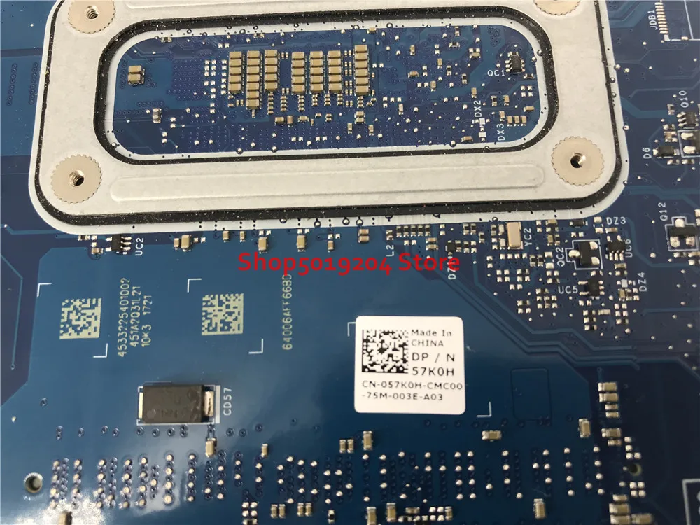 low cost  CN-057K0H 057K0H 57K0H BAL21 LA-D802P FOR DELL Inspiron 15 5567 5767 Laptop Motherboard With I3-710