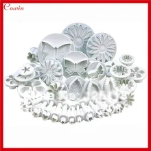 Новые 33 шт(10 комплектов) Смешанные Плунжерные Фрезы для украшения торта помадки, пирожное, сладкая выпечка для цветов из мастики МОЛД