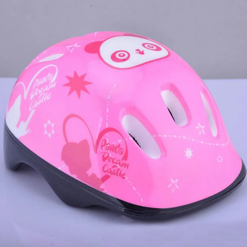 Детский защитный шлем с рисунком панды, защитный шлем для прогулок, детей, велосипеда, велоспорта, скутера, скейтборда, защитные шапки - Цвет: Pink