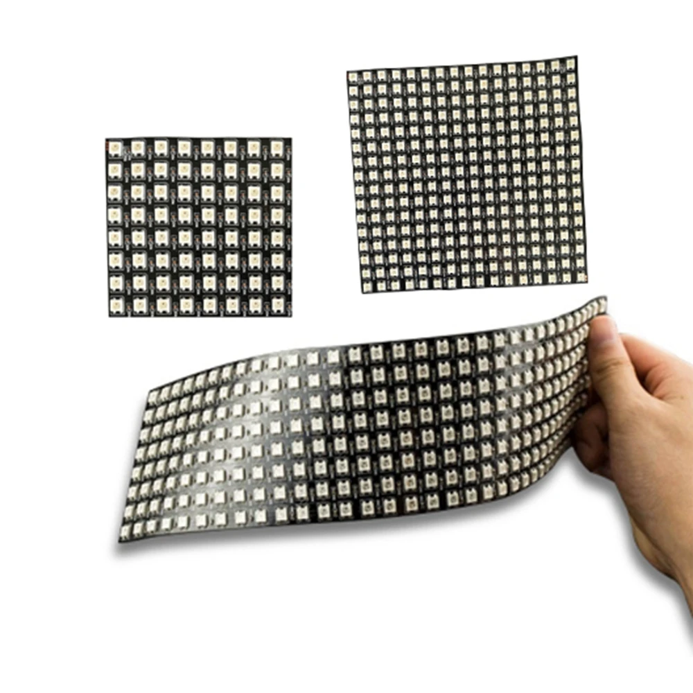 

WS2812B WS2812 RGB LED Panel Screen Light Pixels Digital Flexible Led Programmed Individually Addressable Full Color
