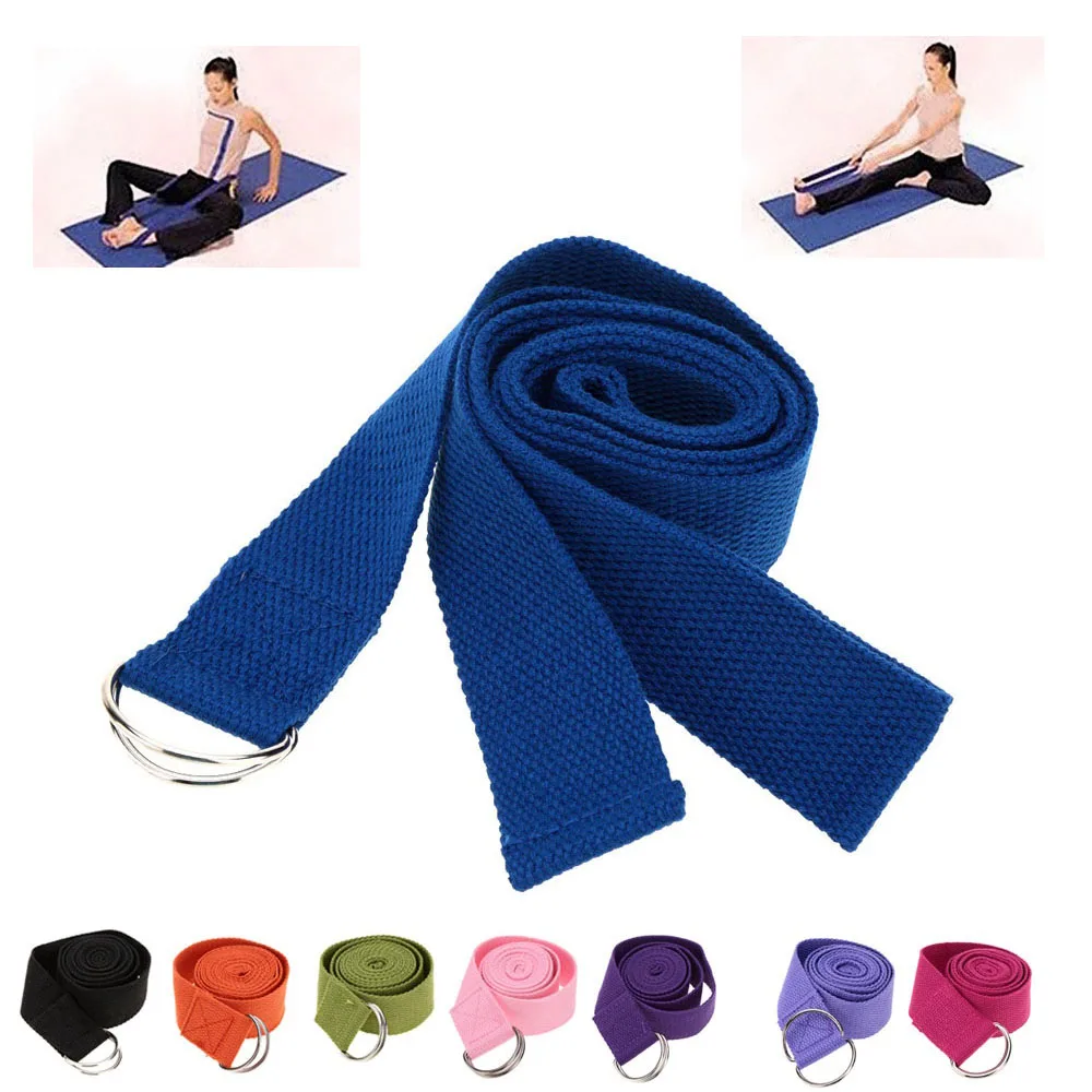 

New Arrival 183 * 3.8cm Cotton Fitness Yoga Belt Pilates Stretch Belt Gym Strap Waist Leg Fitness Exercise Belt Free Shipping