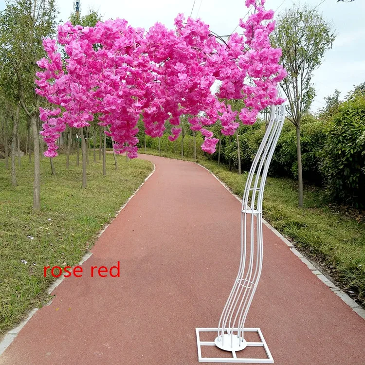 Новое поступление Свадебные реквизиты дорога цитированная симуляция вишни цветок с железной аркой рамка для вечерние украшения