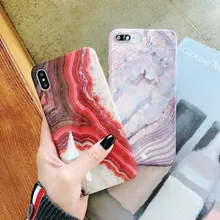 Red agate marble pattern phone case for ipone XS Max XR 7 8 6 6s 7