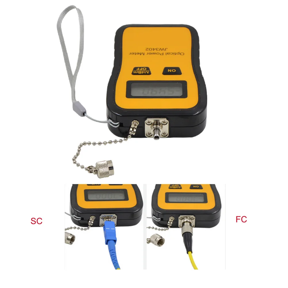 Премиум jw3402a мини Волокно оптическое Мощность метр Инструмент Тестер оптический источник света sc и fc Адаптеры для сим-карт-70 ~ + 6dBm