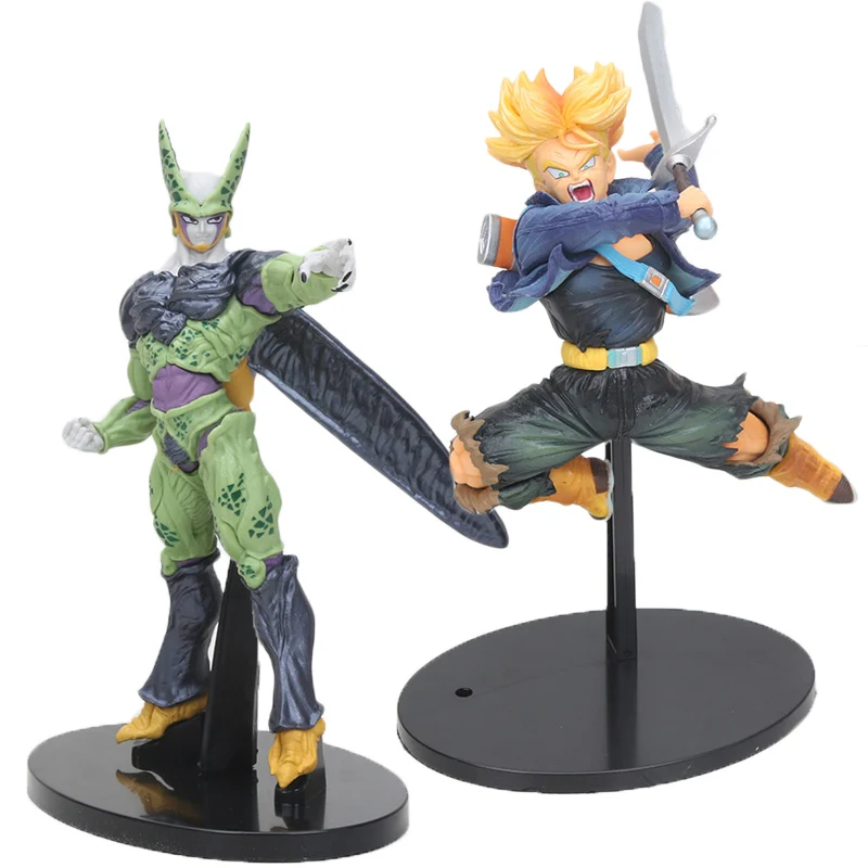 

21cm Anime Dragon Ball Z Super Saiyan Bwfc Trunks Jumping Cell Pvc Nice Pvc Figure Collection Toys