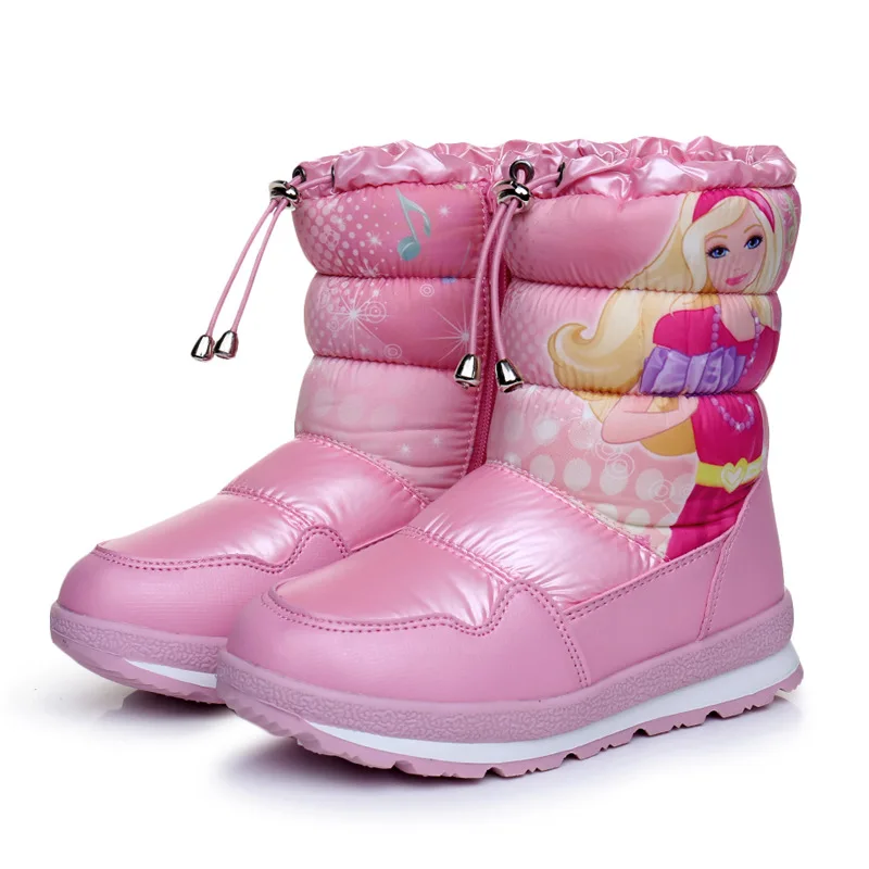 

Mudipanda 2018 New Winter Waterproof Shoes Wool Cotton Boots Children Cartoon Girls Warm Boots Kids Snow Fashion Shoes Children