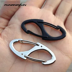 5 шт./лот замок карабин брелок 8 кольцо Quick Release клип Пряжка переносной Quickdraws пеший Туризм Восхождение Кемпинг Инструмент шестерни - изображение