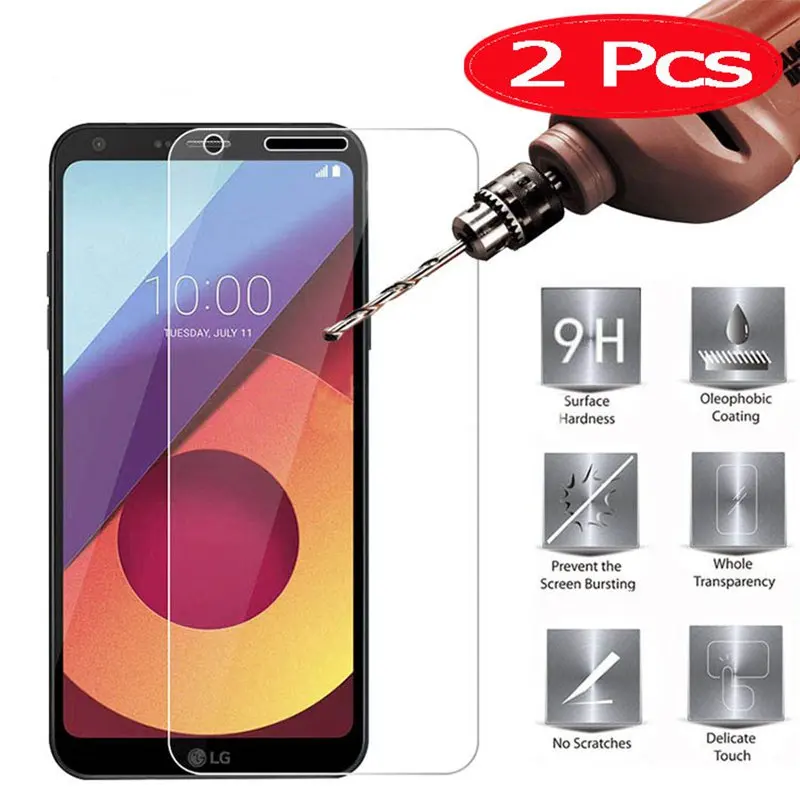 

2 Pieces HOPELF Tempered Glass for LG Q6 Screen Protector Phone Film for LG Q6 Alpha Protective Tempered Glass Screen Protector
