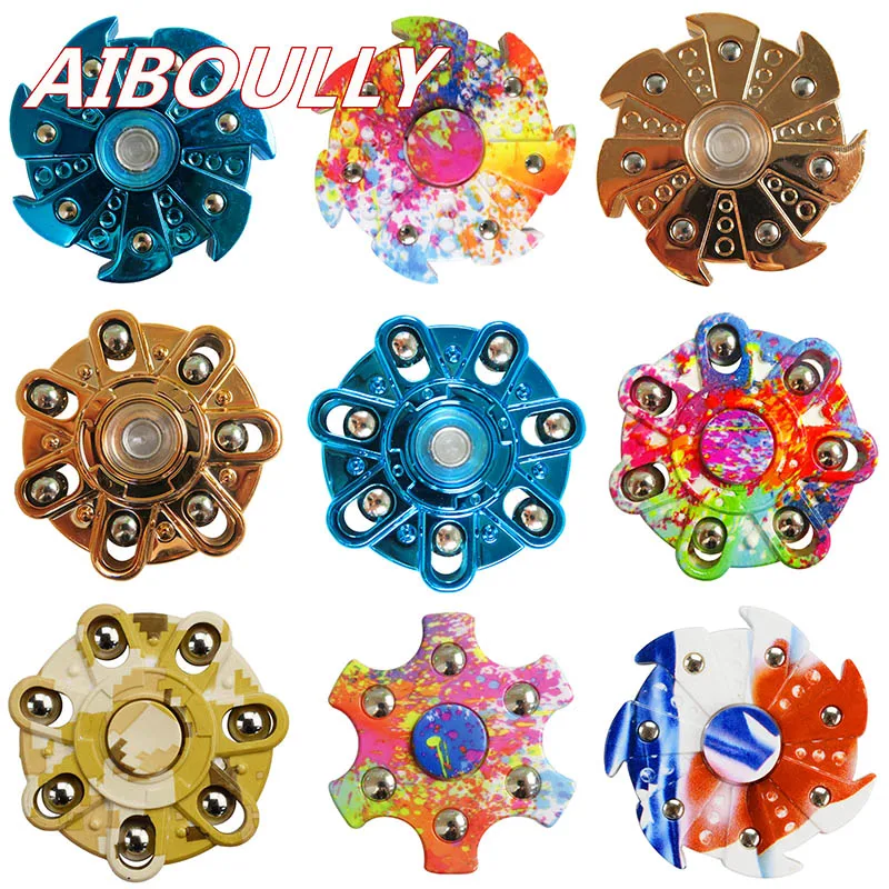 

New Multi-style EDC Hand Spinner Autism And ADHD Rotation Time Long Anti Stress ABS Material Finger Gyro Tri-Spinner Fidget Toy