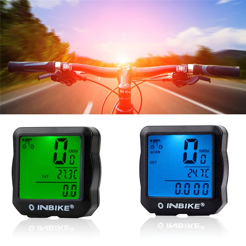 

INBIKE Wired Bike Computer Waterproof Backlight Bicycle Computer Digital Speedometer Cycle Velo Computer Odometer