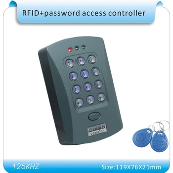 

Free shipping blue back light crystal keyboard password & 125KHZ RFID Entry Door Lock Access Control System + 10 KeyFob