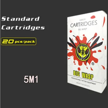 

BIGWASP White Disposable Needle Cartridge 5 Single Stack Magnum (5M1) 20Pcs/Box